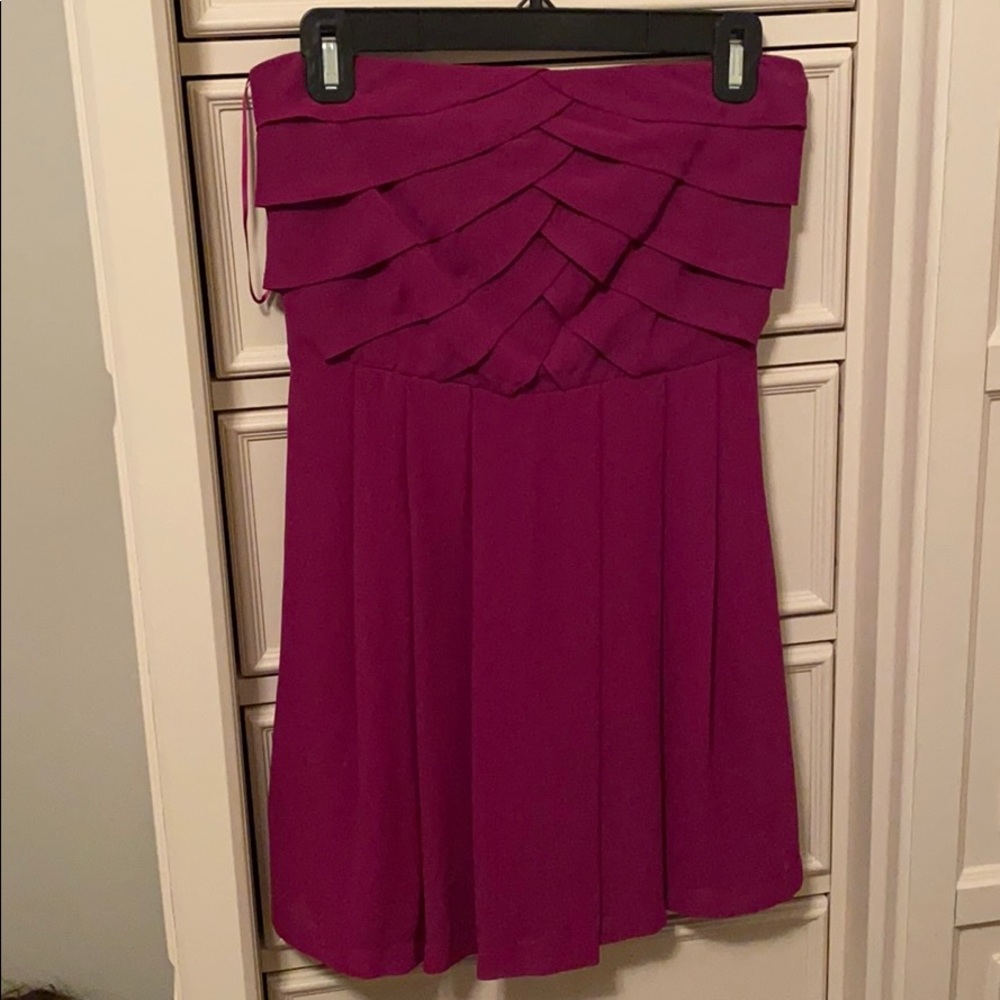 Express strapless fuschia mini dress size 2